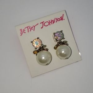 Betsey Johnson Pearl Earrings